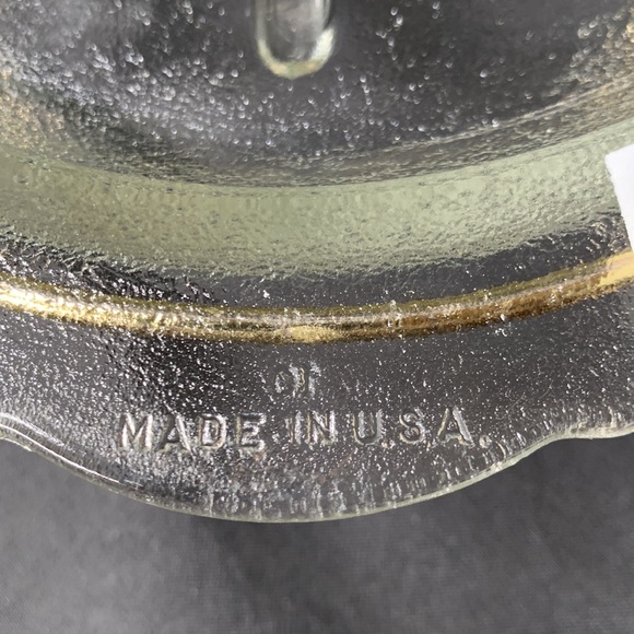 VTG MCM Inland Glass Atomic tree of life serving platter with metal warming tray - Picture 7 of 16